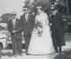 Lumax, Willis & Helen wedding with their grandparents - William Thomas Lumax and Fannie (Johnston) Bennett